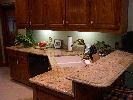 Golden Oak - 1/2 Bullnose - 4" Backsplash